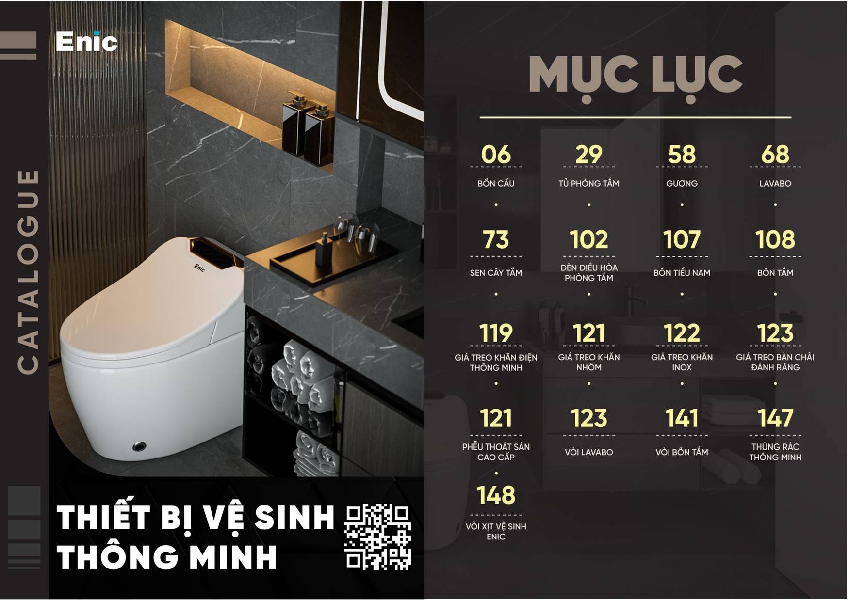 Bảng giá và Catalogue Thiết bị vệ sinh thông minh ENIC /Page 1